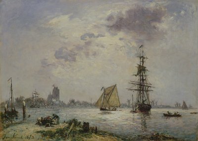 Dordrecht, 1873 door Johan Barthold Jongkind